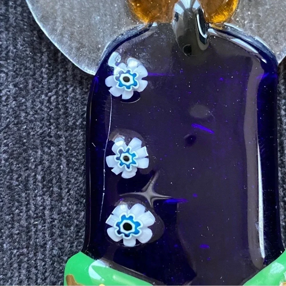Fused Glass Murano? Candle Christmas Window Holiday Decoration